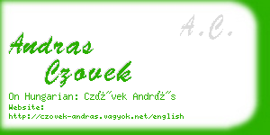 andras czovek business card